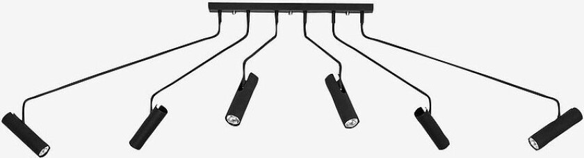 Taklampe RAMUS 6L, Svart