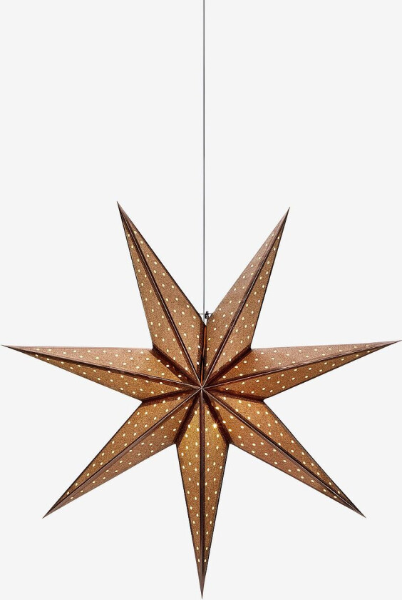 GLITTER Pendel Stjerne 45 cm, Bronse