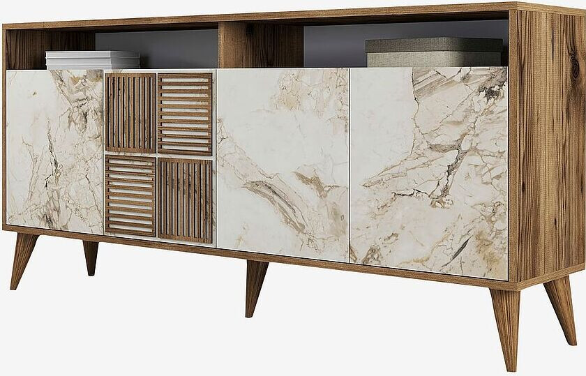 Avlastningsbord Milana 160 cm, Brun