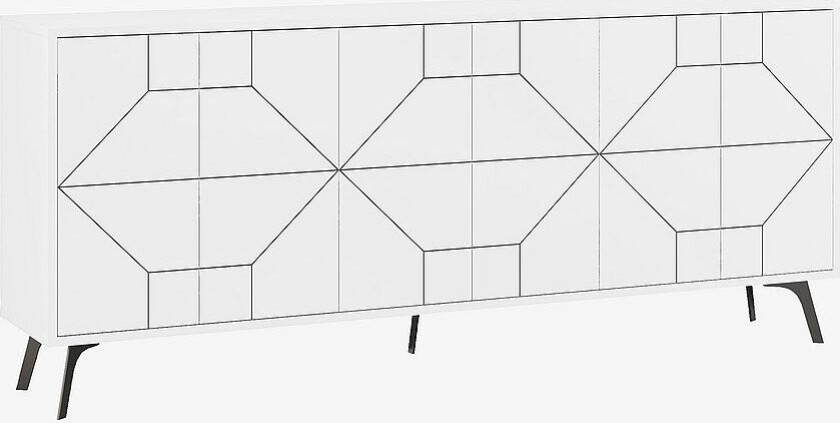 Avlastningsbord Dune Long, Hvit