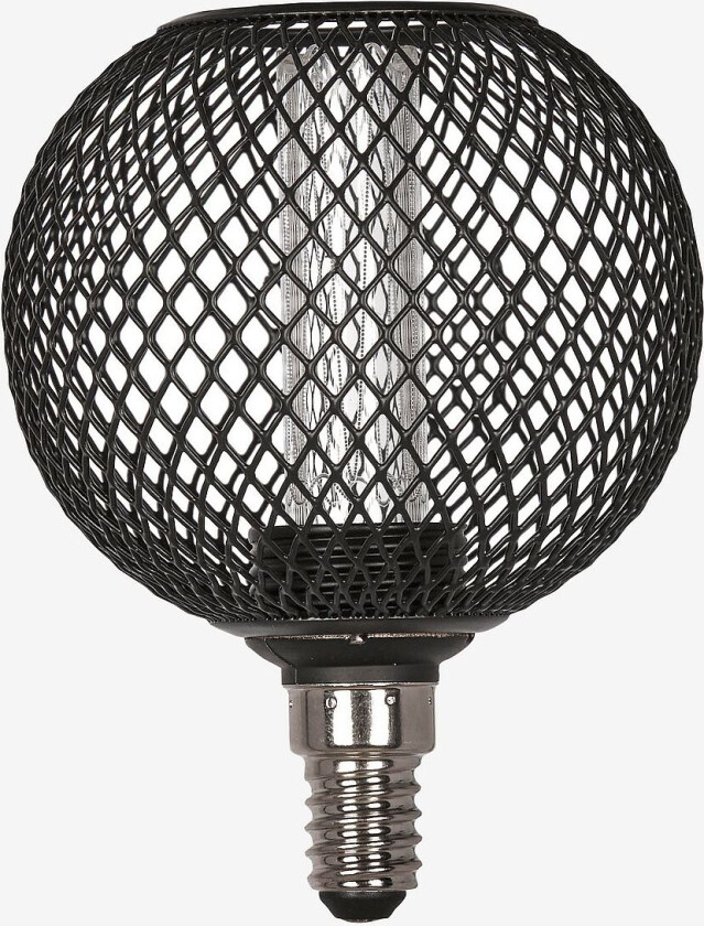 Grid LED E14 8 cm, Svart