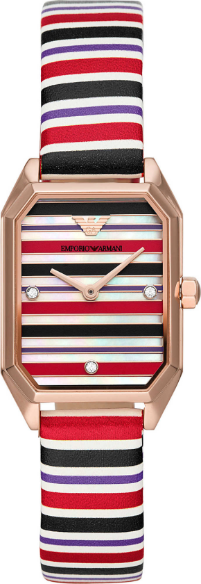 Emporio Armani Gioia AR11301 - Kvarts - Rosegull - Dameklokker - Skinn - Mineral