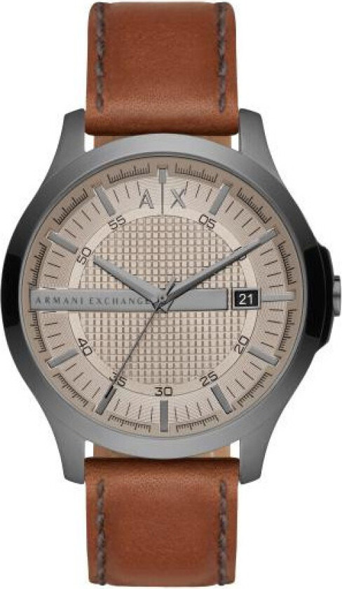 Hampton AX2414 - Kvarts - Grå - Herreklokker - Skinn - Mineral