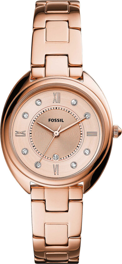 Gabby ES5070 - Kvarts - Rosegull - Dameklokker - Rustfritt stål - ledd m/pin - Mineral