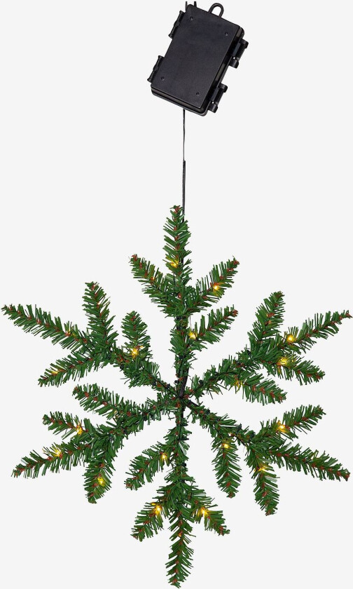 Krans Snowflake 40 cm, Grønn