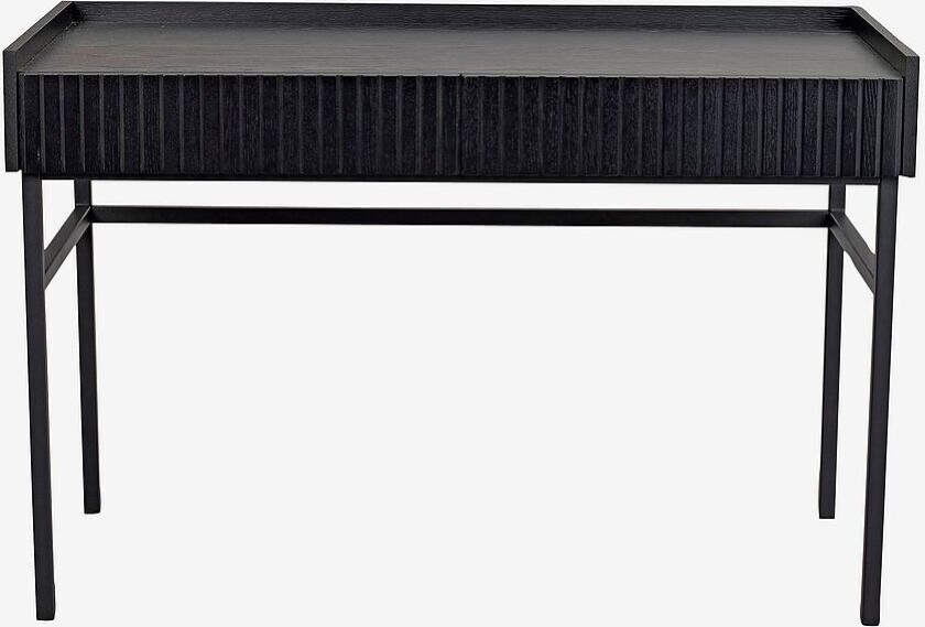 Haliifax skrivebord 135x62 med bordplate i tre, Svart
