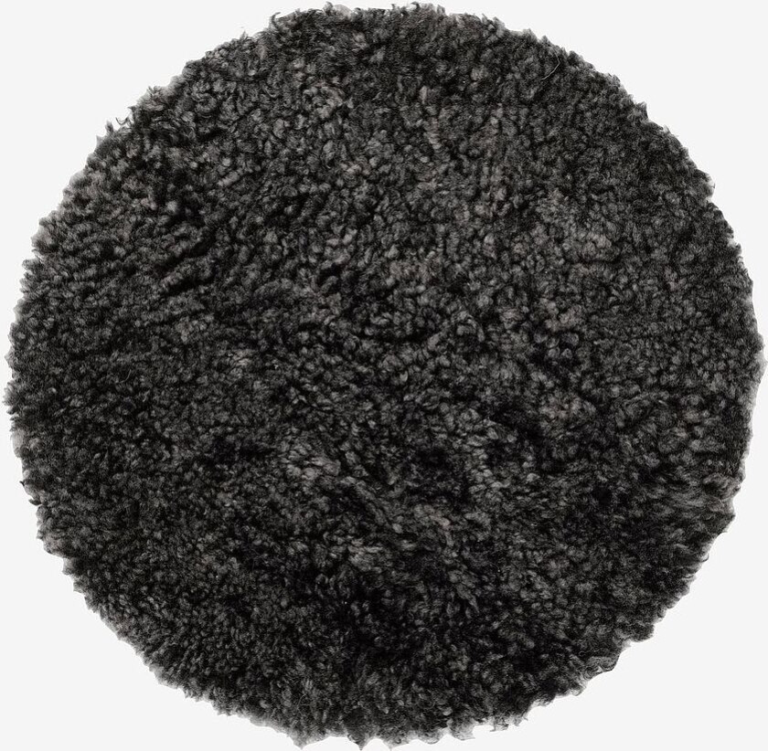 Sitteunderlag saueskinn rundt Curly, Grå