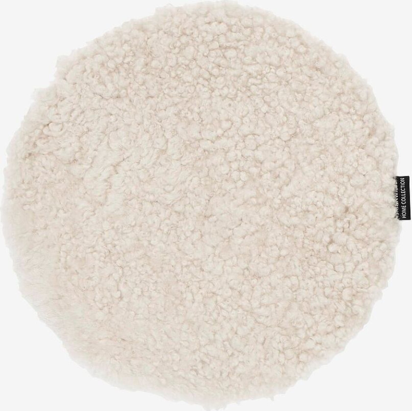 Sitteunderlag saueskinn rundt Curly, Brun