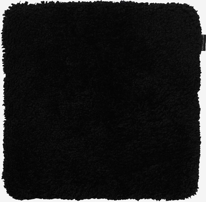 Sitteunderlag saueskinn firkantet Curly, Svart