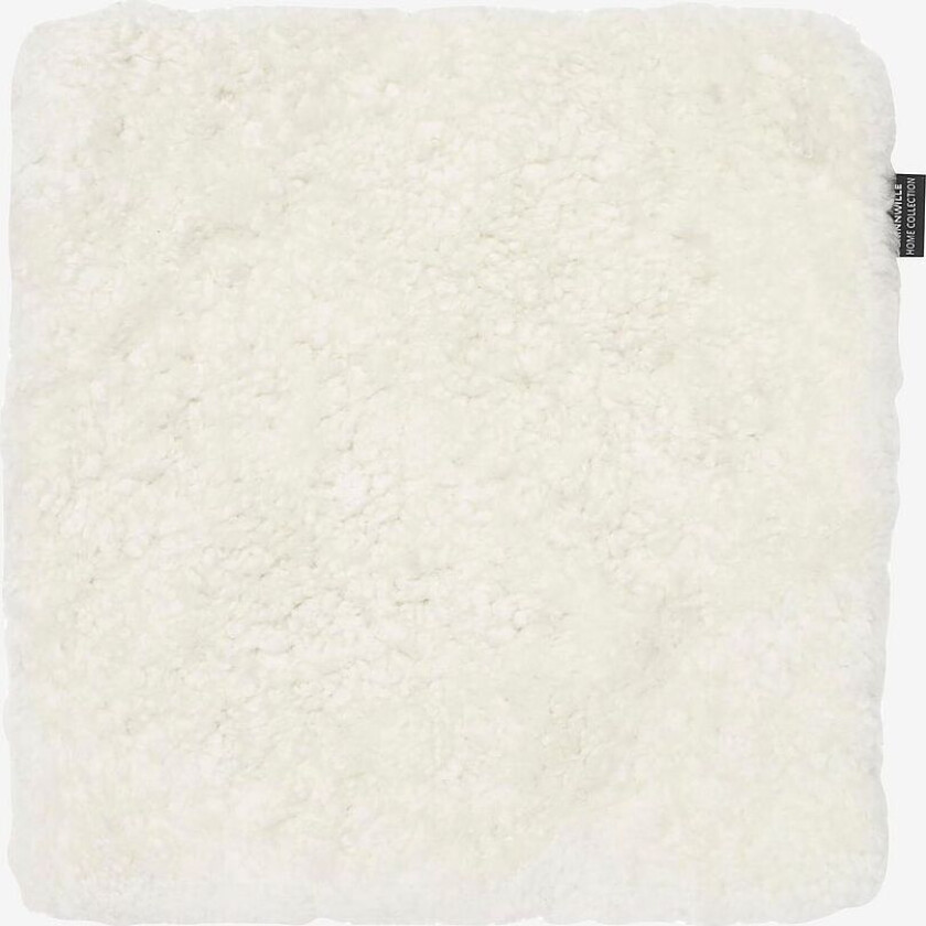 Bilde av Sitteunderlag saueskinn firkantet Curly, Hvit