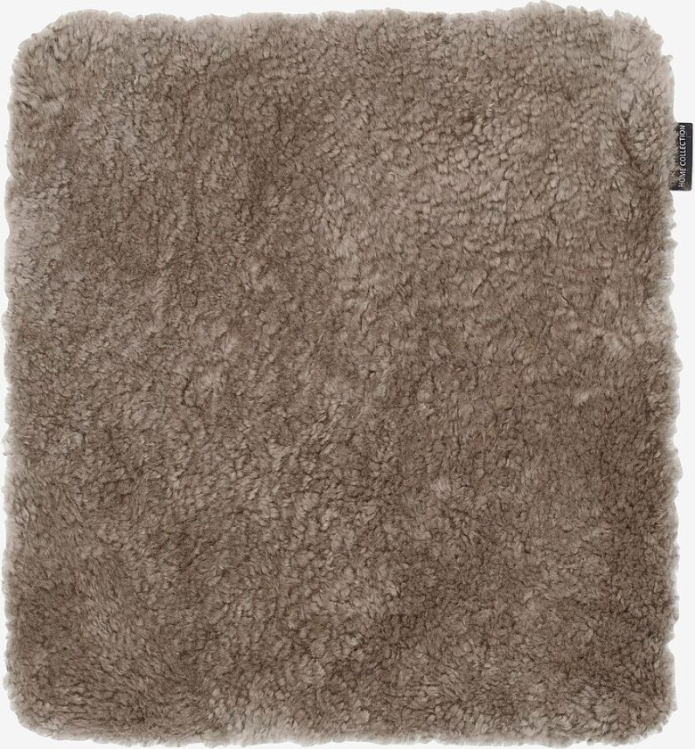 Sitteunderlag saueskinn firkantet Curly, Brun