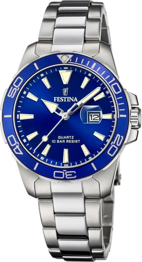 Boyfriend F20503/3 - Kvarts - Sølv - Dameklokker - Rustfritt stål - ledd m/pin - Mineral
