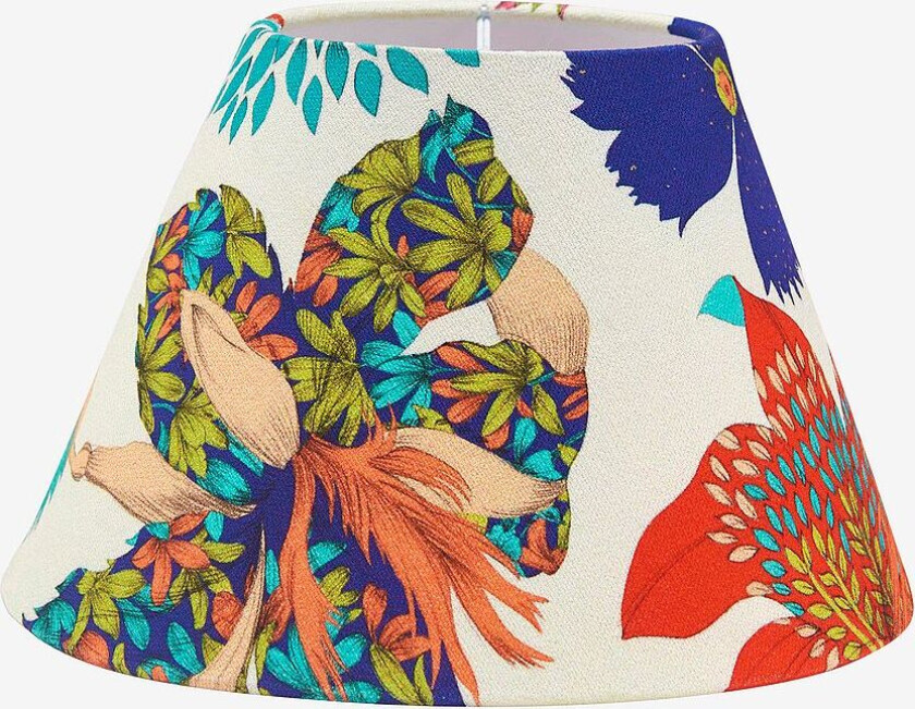 Lampeskjerm Empire Mønstret 35 cm, Hvit