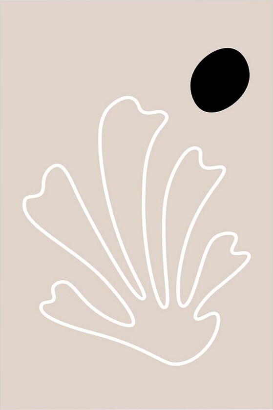 Poster The Leaf 2, Beige