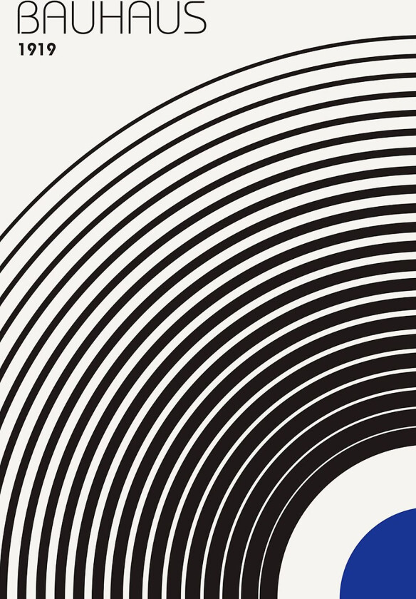 Poster Bauhaus 4, Blå
