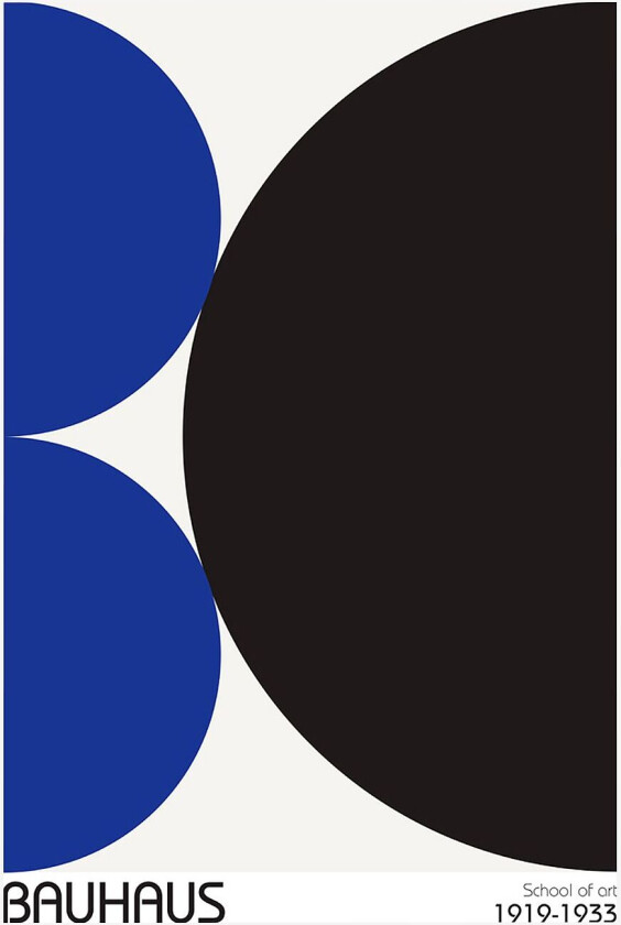 Poster Bauhaus 3, Blå