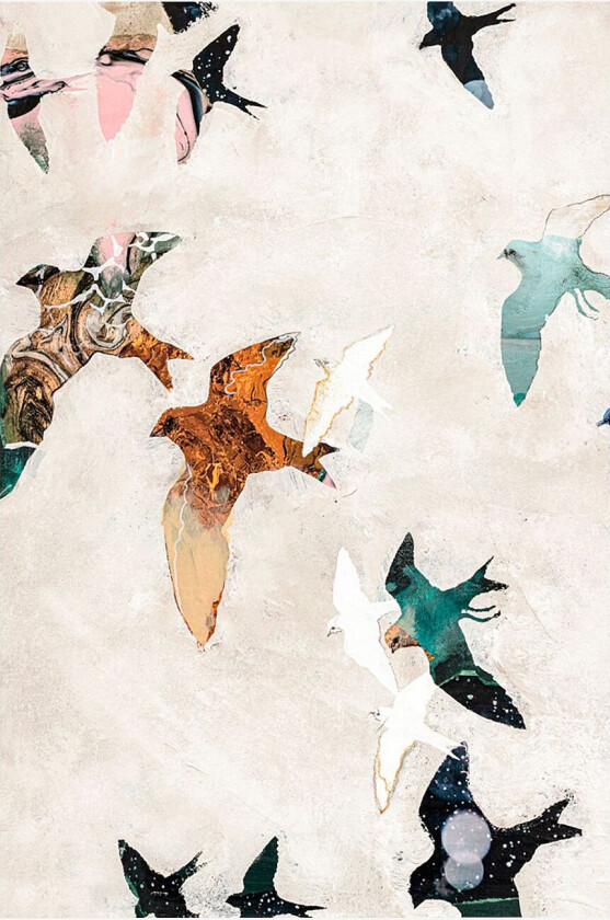 Poster Abstract Birds 1, Beige