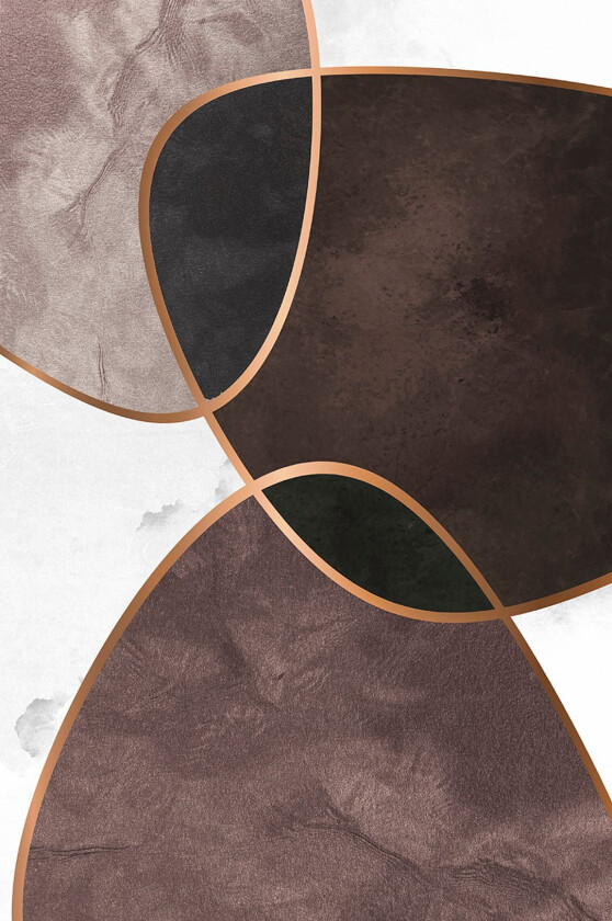 Poster Velvet Shapes 4, Brun