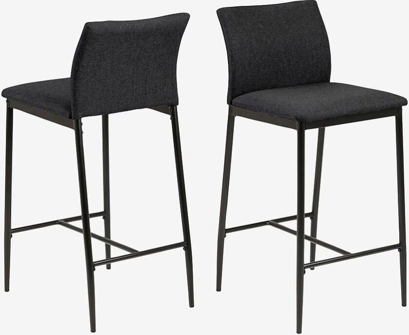 Barstol Alida, 2-pk, Grå