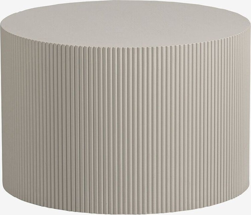 Rundt sidebord svart Sanne, Beige