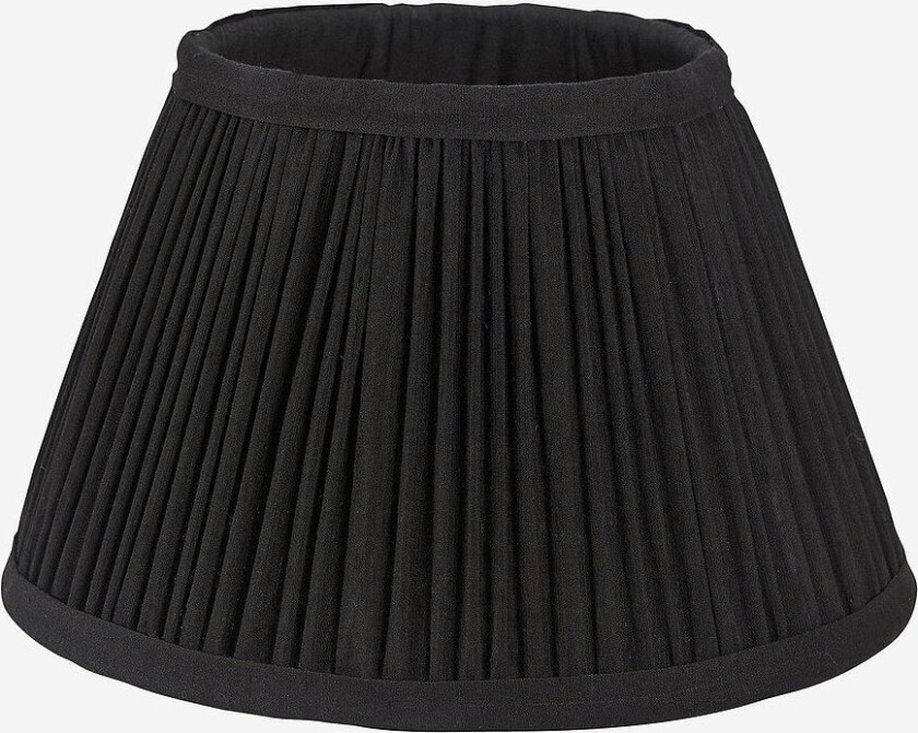 Lampeskjerm Stella Plissé 25 cm, Svart