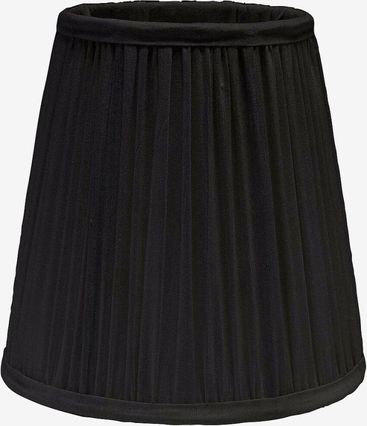Lampeskjerm Stella Plissé 20 cm, Svart