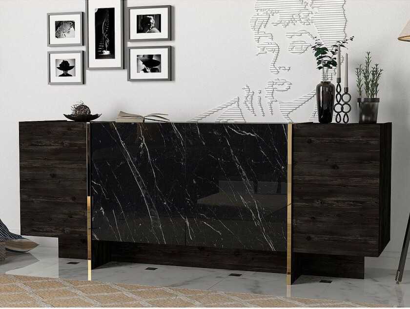 Konsollbord Veyron, Svart