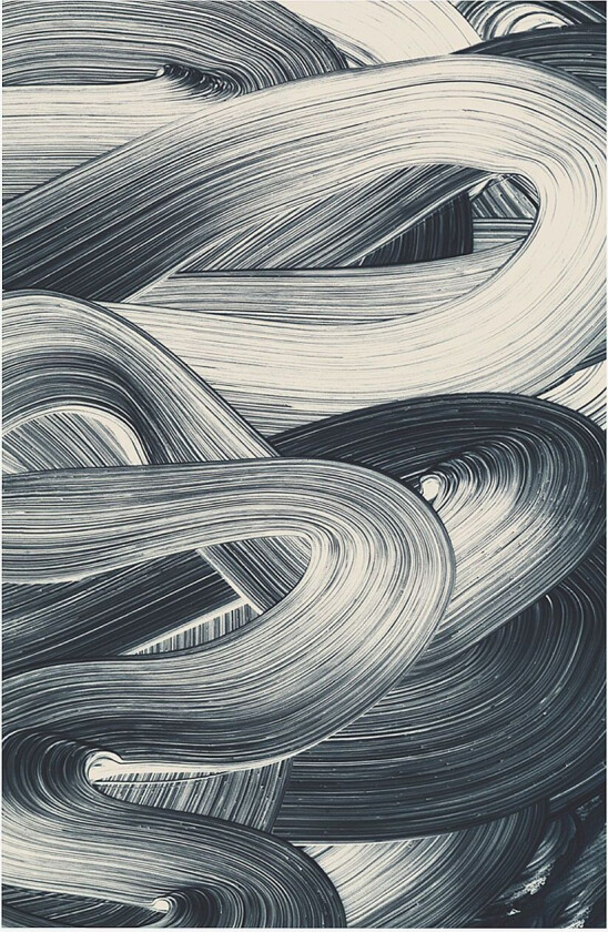 Poster Brushed 6, Blå