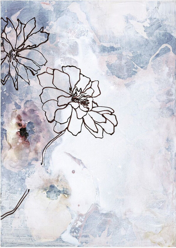 Poster Soft Flower 1, Hvit