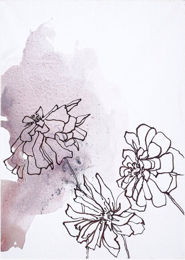 Poster Soft Flower 2, Hvit