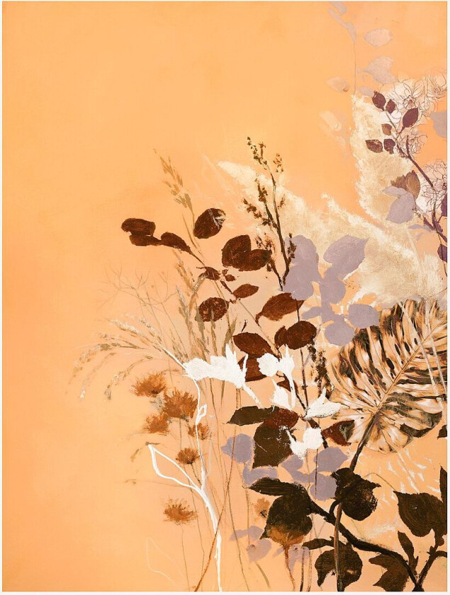 Poster Light Leaves 6, Orange