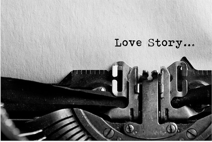 Poster Vintage Love Story, Svart