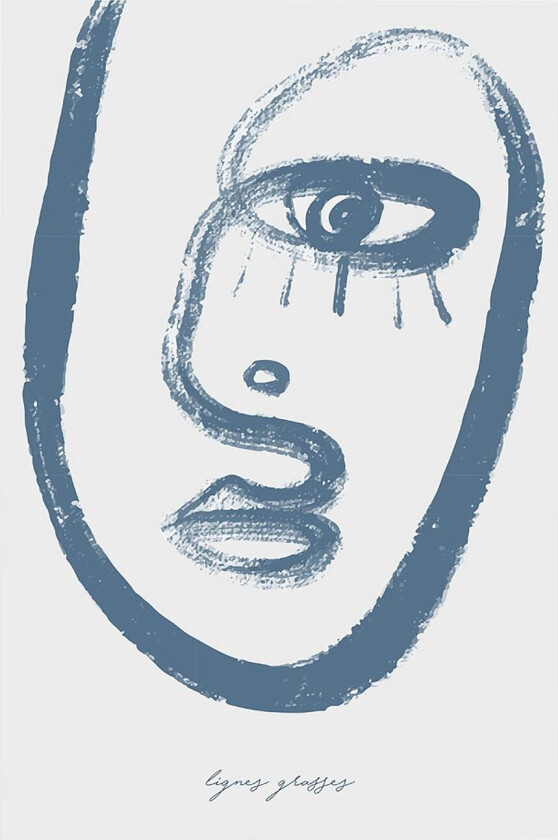 Poster Lignes grasses 2, Beige