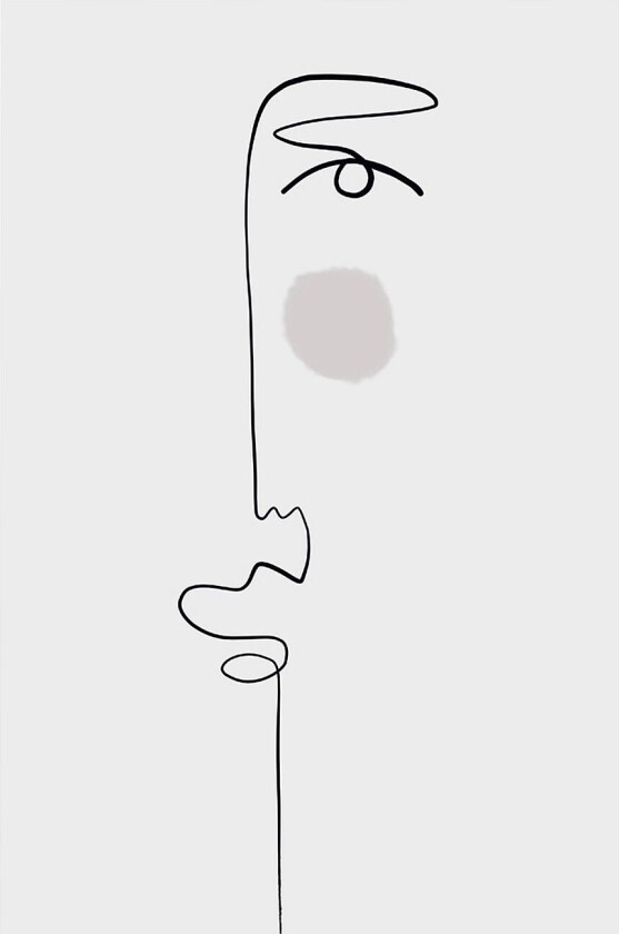 Poster Faces 1, Beige