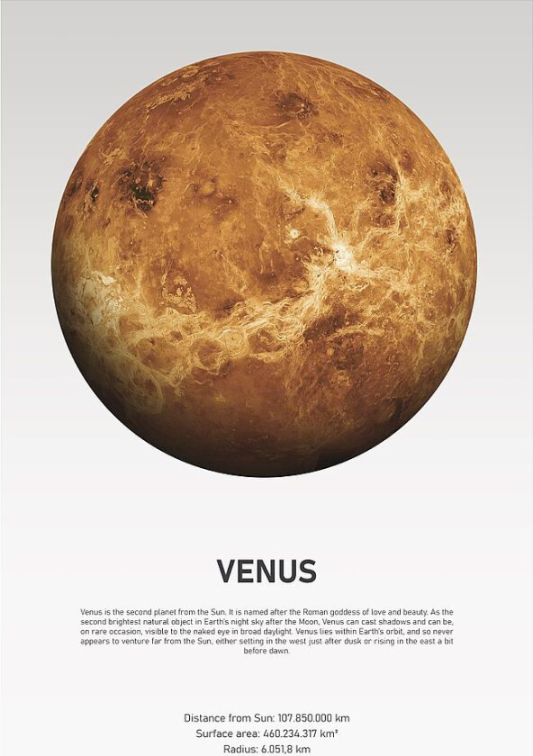 Poster Venus Light, Hvit