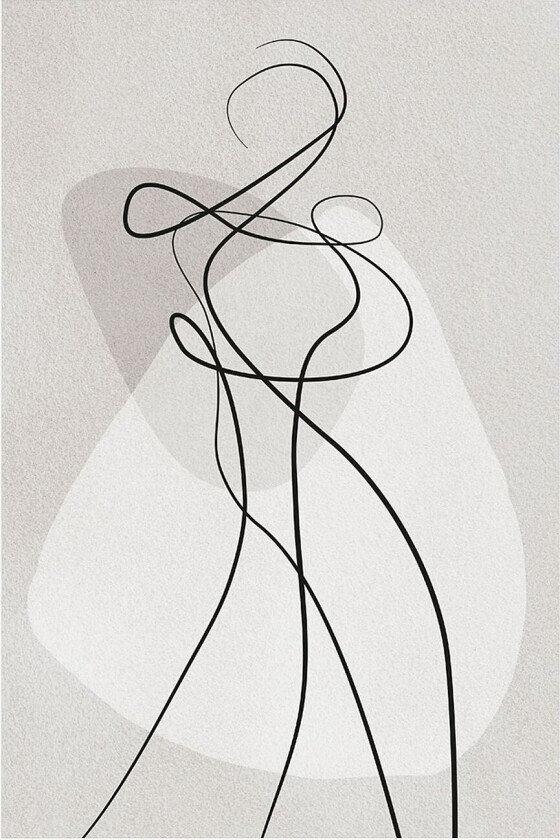 Poster Shape of you 4, Grå