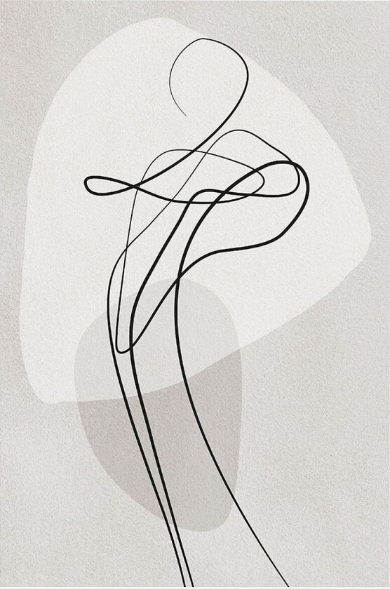 Poster Shape of you 3, Grå