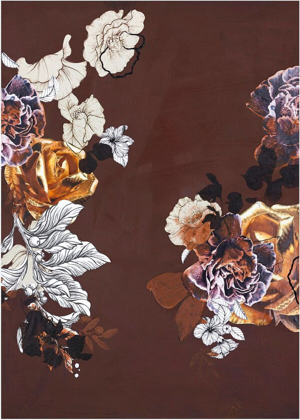 Poster Gold Couture 7, Rød