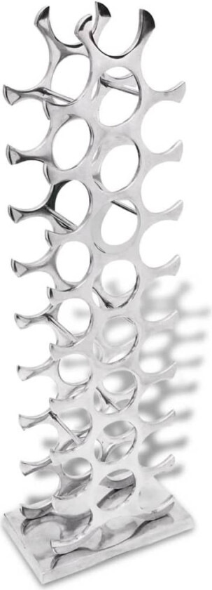Vinstativ Aluminium sølv 27 flasker
