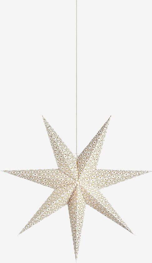 BAROQUE hengende stjerne 45 cm, Hvit
