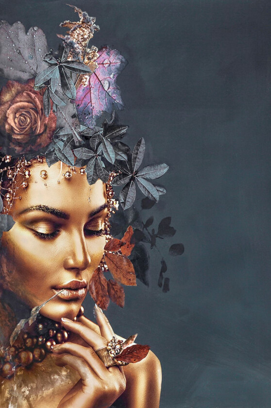 Poster Gold couture 1, Gull