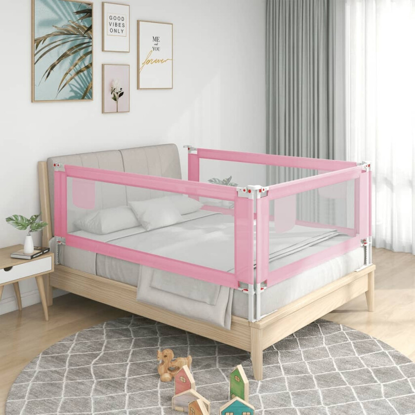 Sengehest småbarn rosa 160x25 cm stoff