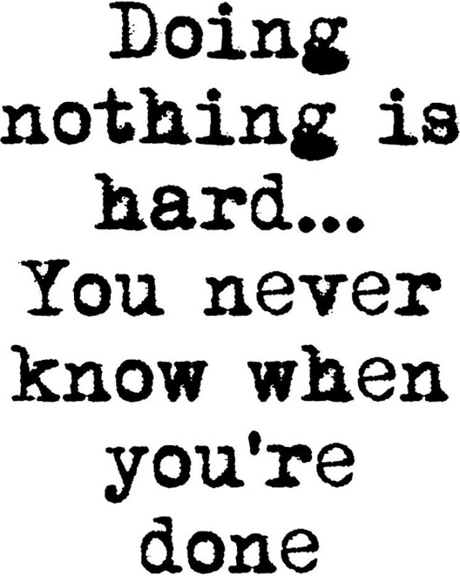 Poster Doing nothing, Hvit