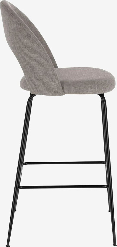 Barstol Mahalia, sittehøyde 63 cm, 4-pk, Grå