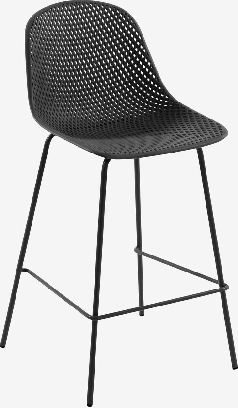 Barstol Quinby, sittehøyde 65 cm, 4-pk, Grå