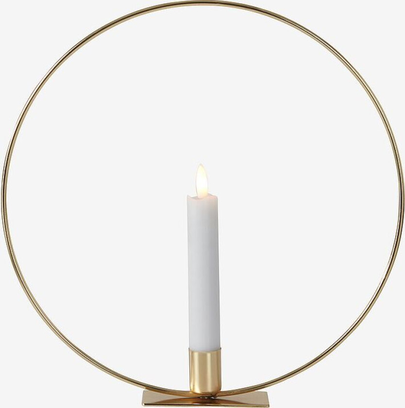 CANDLE RING borddekor med LED-lys, Messing