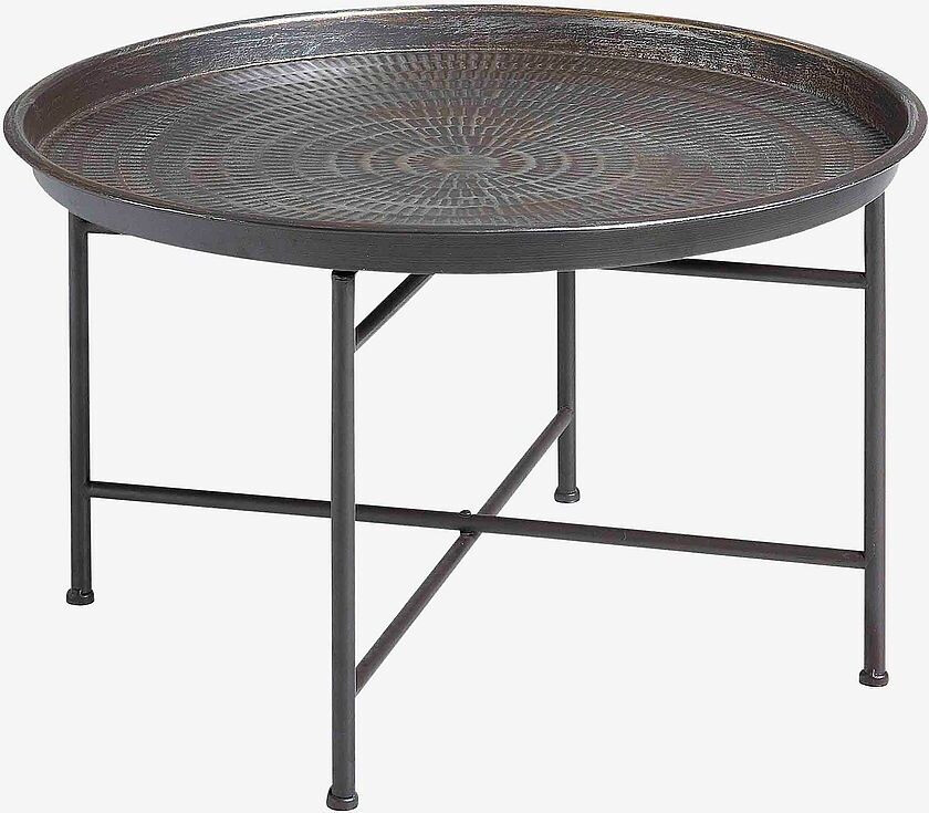 Sidebord Dalinea Ø 65 cm, Sølv