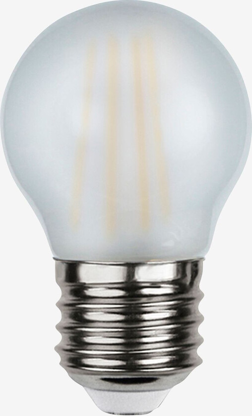 Lyspære E27 LED Frostet Filament 4W, Hvit