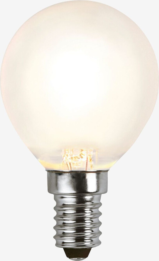 Lyspære E14 LED Kule Frostet 4W, Hvit