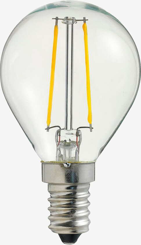 Lyspære E14 LED Filament Illumpære Klar 1W, Transparent
